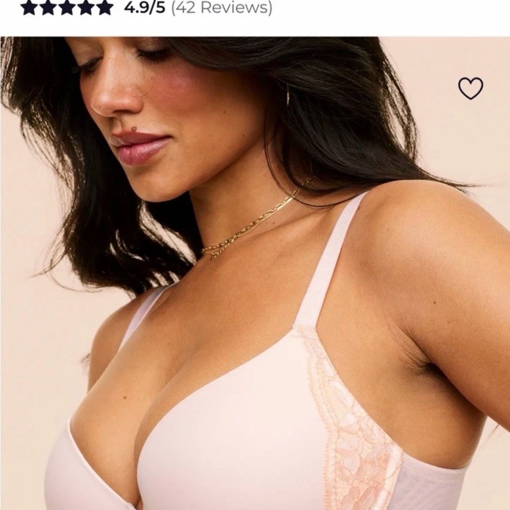 Adore Me Paxton Contour 36C Peach/Light Pink Bra NWT